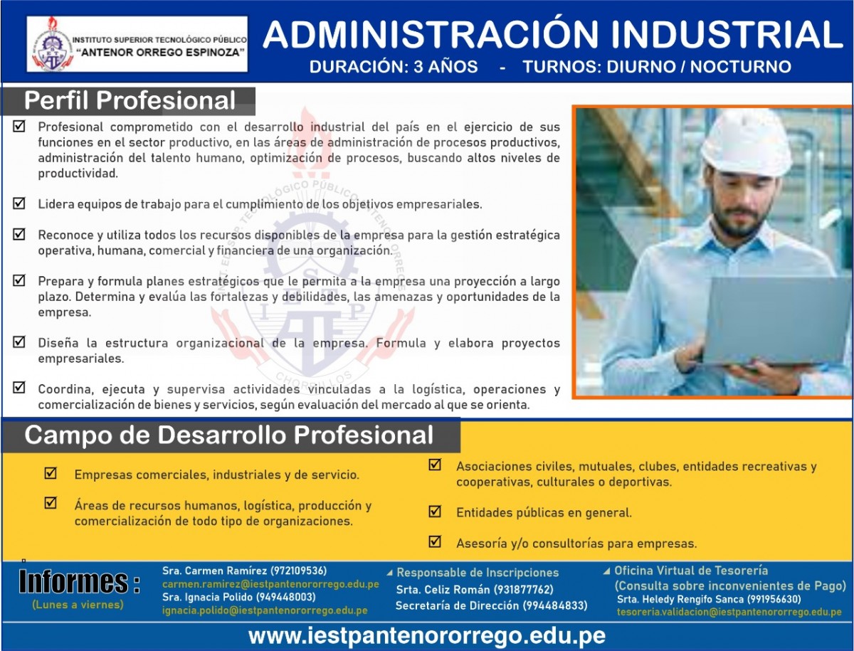 Administración Industrial | IESTP Antenor Orrego